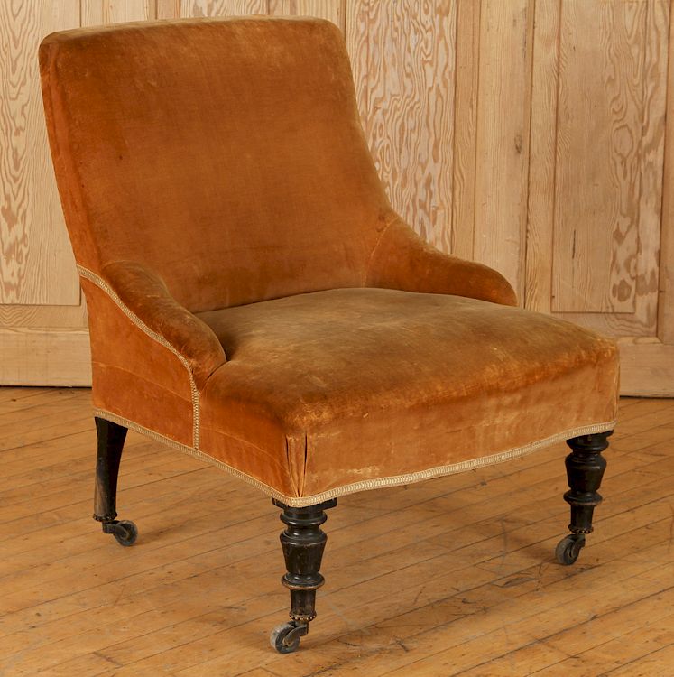 Appraisal: A NAPOLEON III UPHOLSTERED FRENCH CHAIR C A single Napoleon