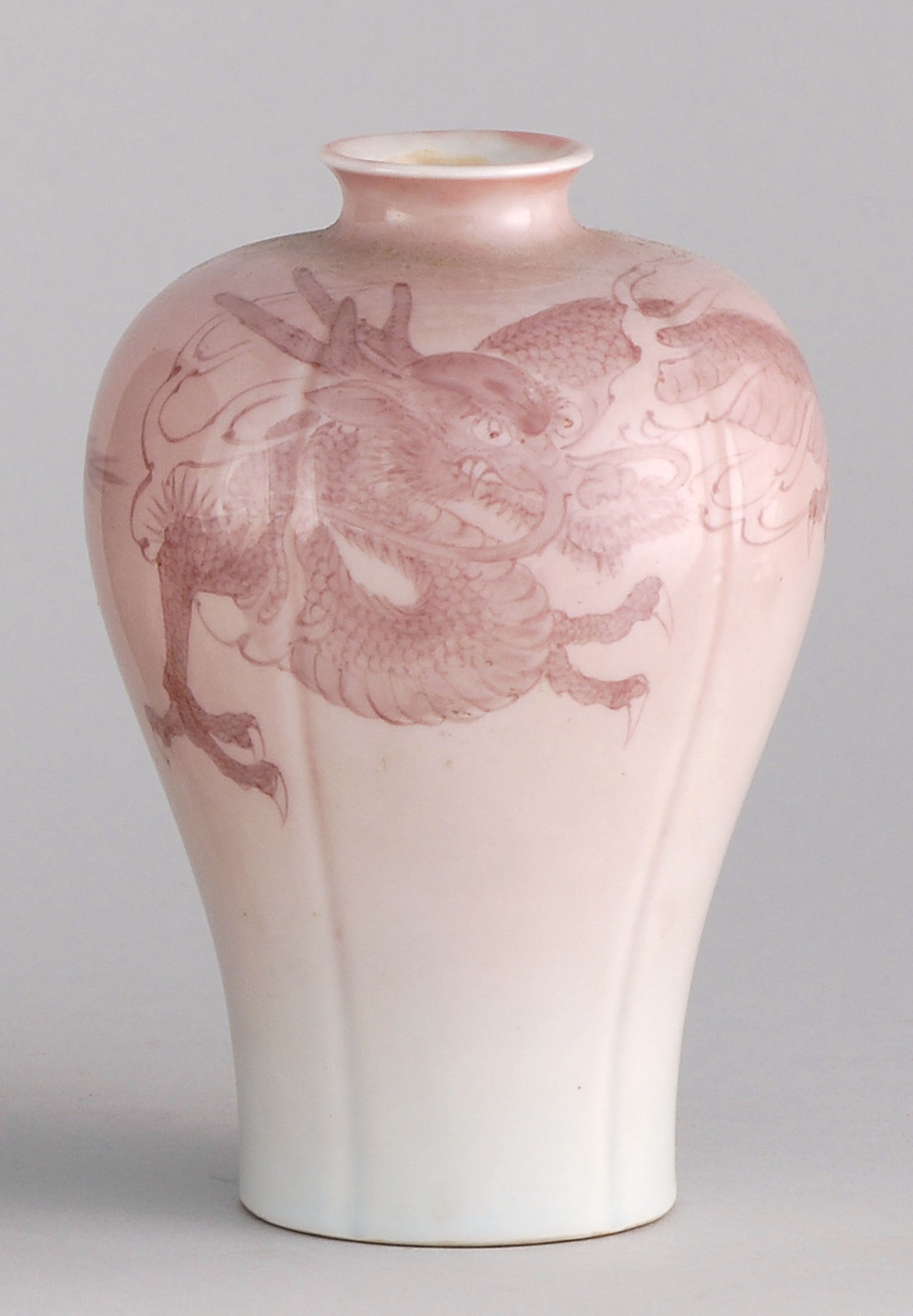 Appraisal: STUDIO PORCELAIN VASE Late Meiji PeriodIn inverted pear shape with