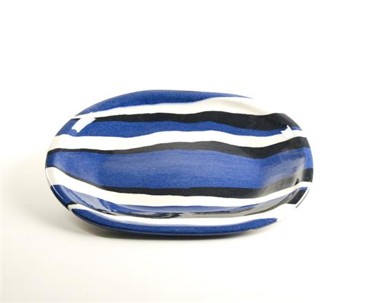 Appraisal: Blue and White Platter L W