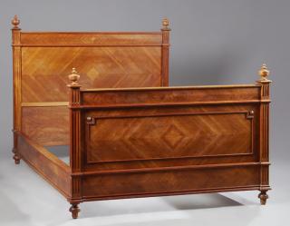 Appraisal: French Henri II Style Carved Walnut Bed late th c