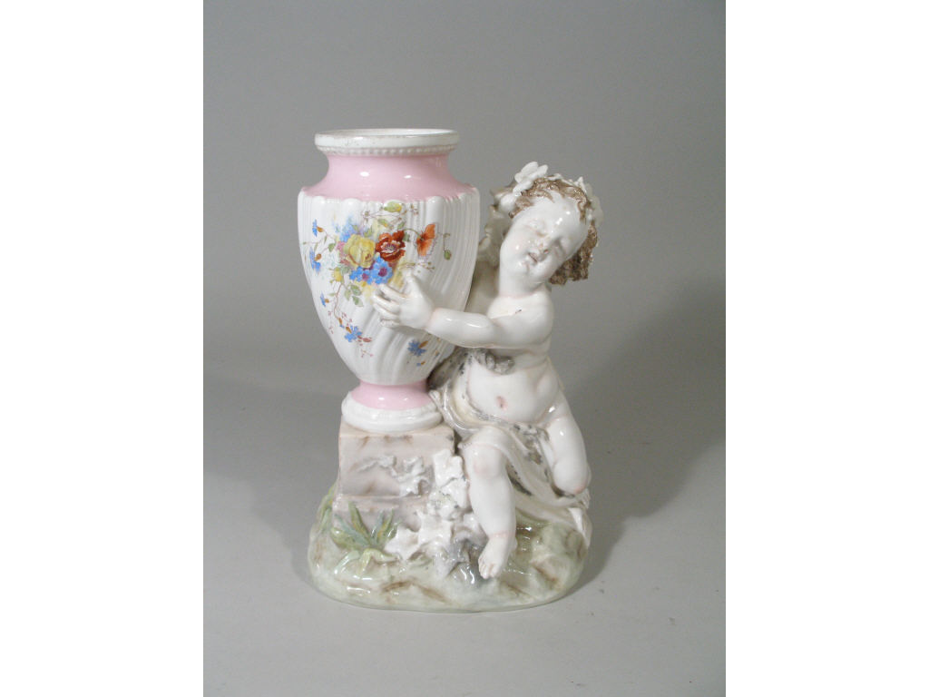 Appraisal: Minton Figurine early th c classical figurine of a cherub