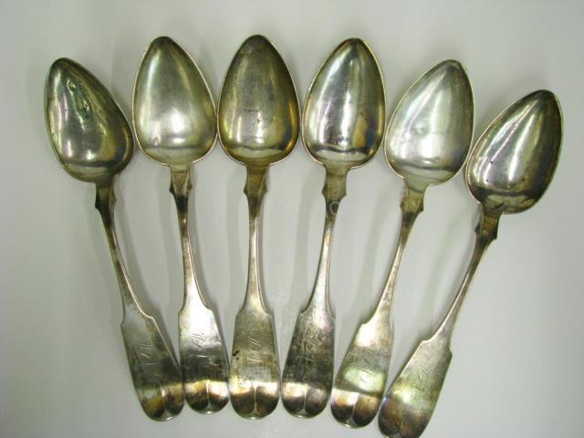 Appraisal: Set of Six William Kendrick Coin Silver Spoons serving spoons