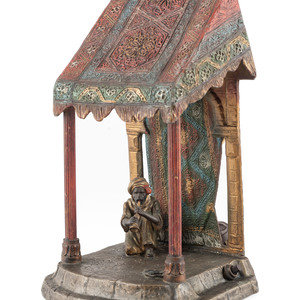 Appraisal: An Austrian Snake Charmer Lamp in the Manner of Franz