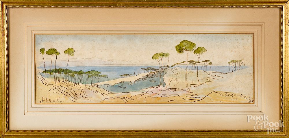 Appraisal: Edward Lear landscape Edward Lear English - pencil brown ink