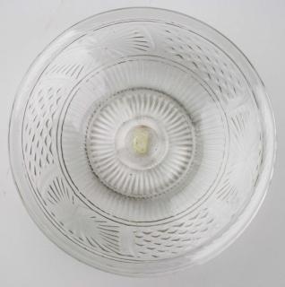 Appraisal: th c blown three mold geometric dish GIII- sunburst rayed