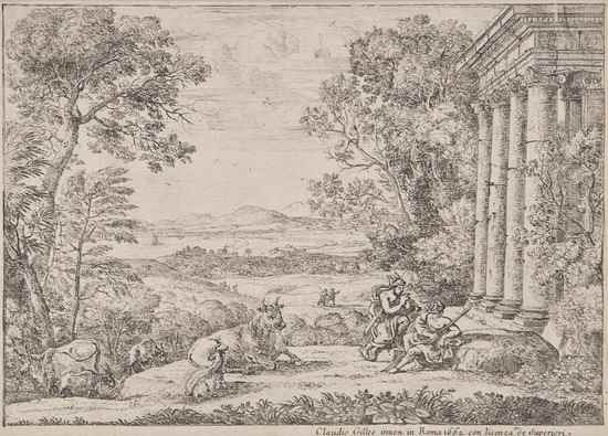 Appraisal: Claude Lorrain A group of prints Mercury and Argus etching