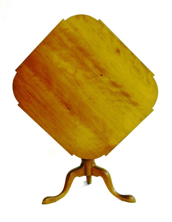 Appraisal: Late th C tea table cherry tilt top with incut