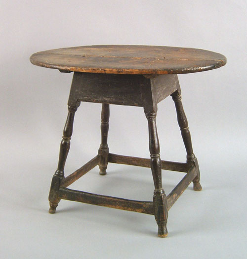 Appraisal: New England Queen Anne maple tavern table ca with an