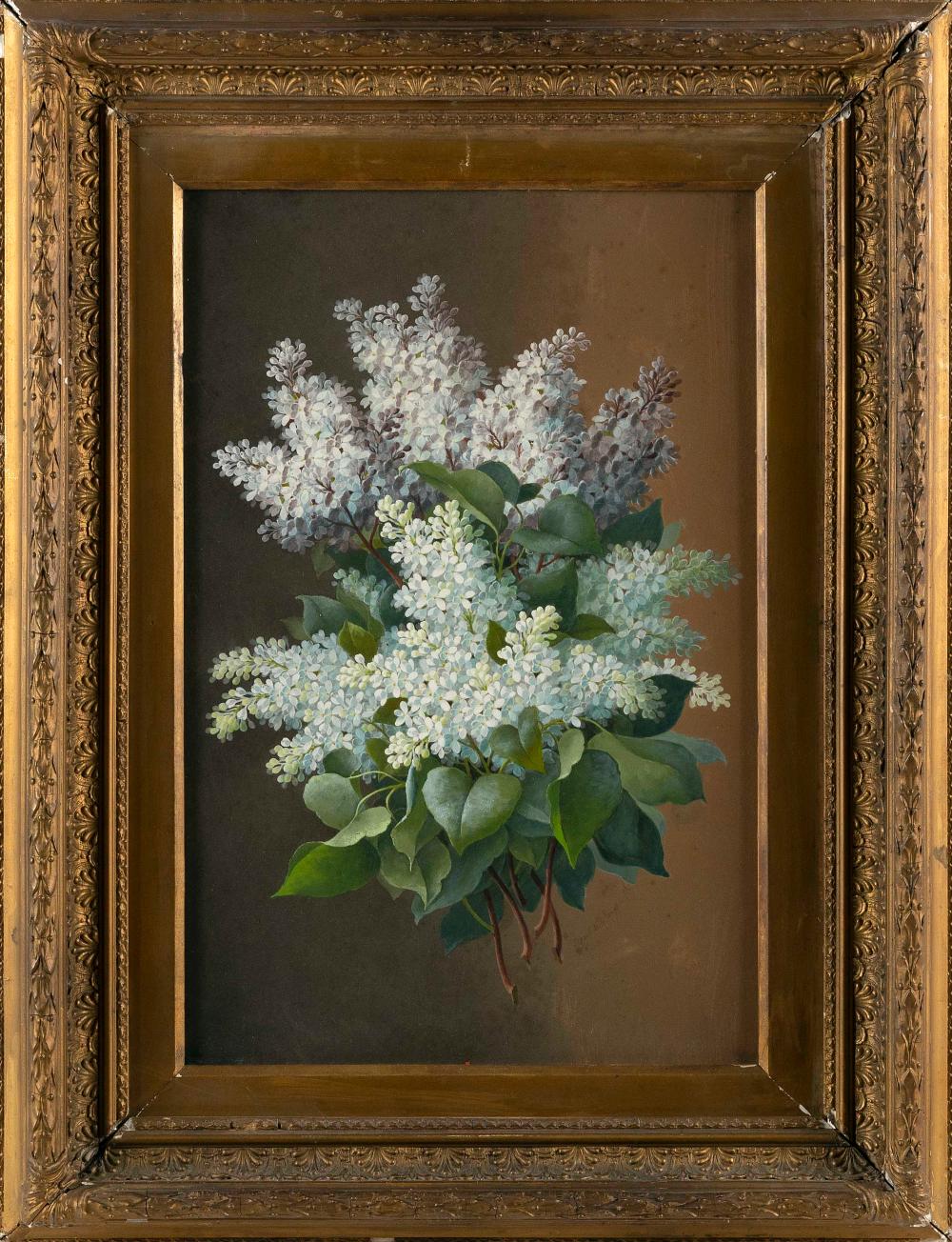 Appraisal: RAOUL MAUCHERAT DE LONGPRE FRANCE - STILL LIFE OF LILACS