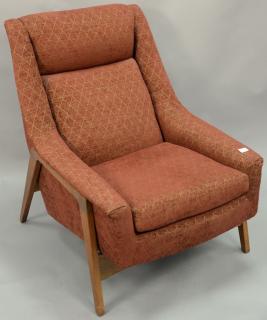 Appraisal: Danish style upholstered club chair Danish style upholstered club chair