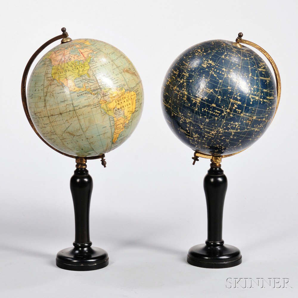 Appraisal: Near Pair of Philip's -inch Globes George Philip Son London