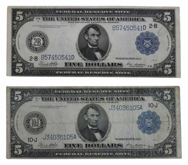 Appraisal: lot of U S Federal Reserve Note Series of Lincoln