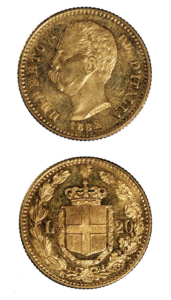 Appraisal: Italian Umberto I Gold Coin - g Kingdom of Italy