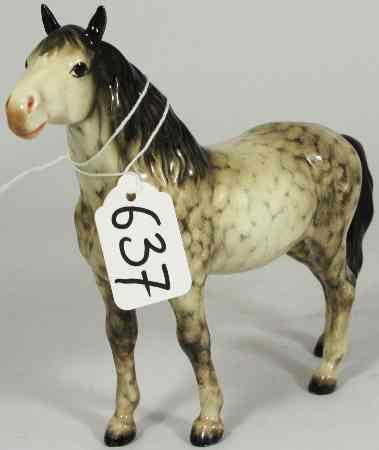 Appraisal: Beswick Pony Head Up in Rocking Horse Grey restored