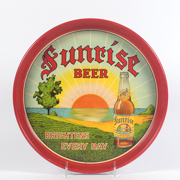 Appraisal: Sunrise Beer s Serving Tray NICEReference n aBrewery Sunrise Brewing