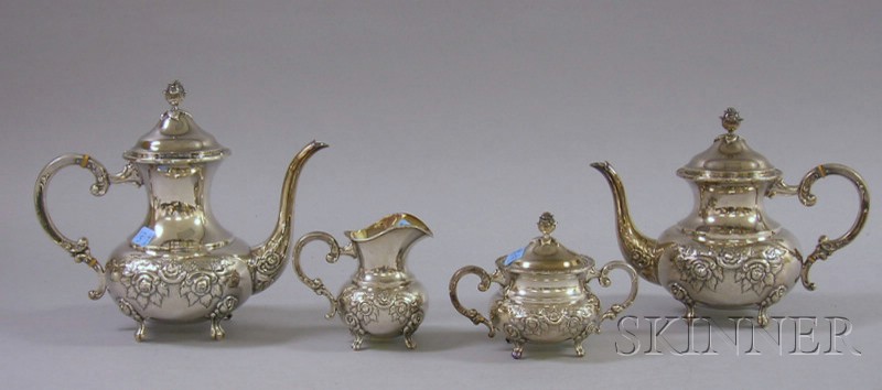 Appraisal: Four-piece Eugen Ferner Sterling Silver Tea and Coffee Set includes