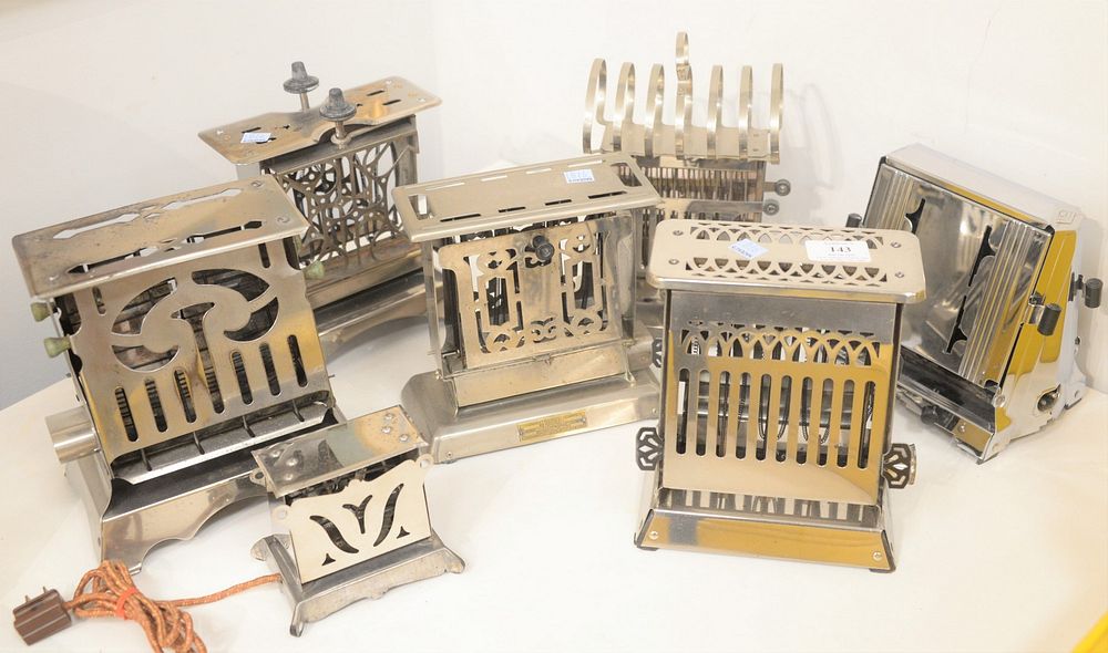 Appraisal: A Group of Seven Vintage Toasters to include an Electric