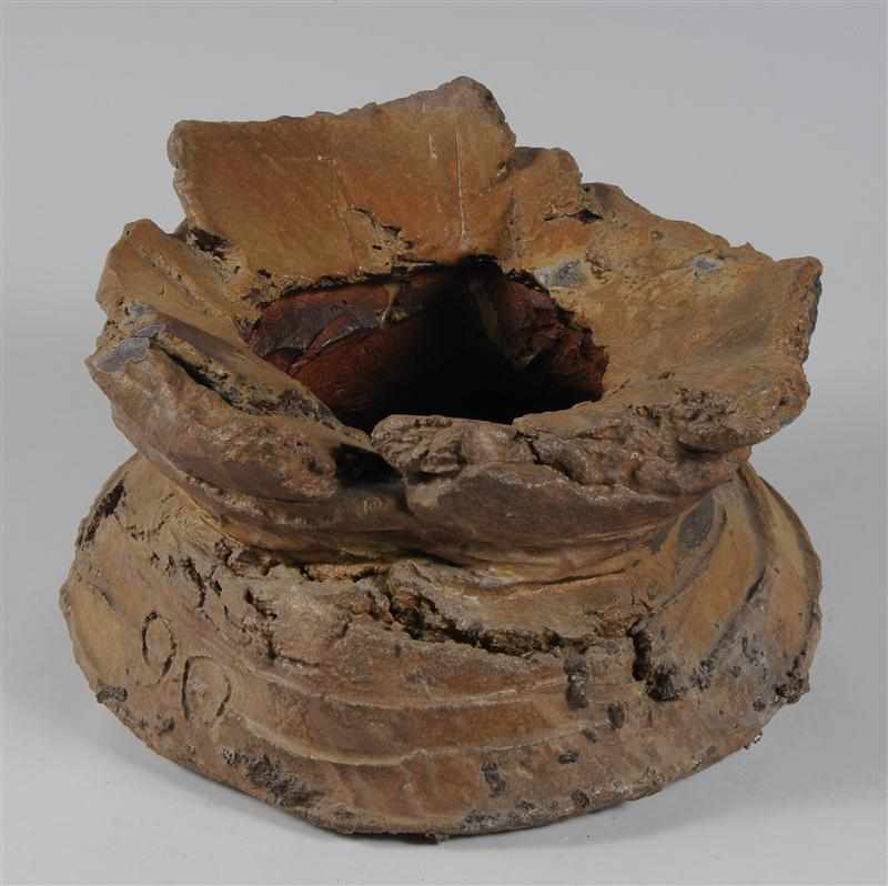 Appraisal: PETER VOULKOS - UNTITLED BUCKET Wood-fired stoneware signed Provenance Property