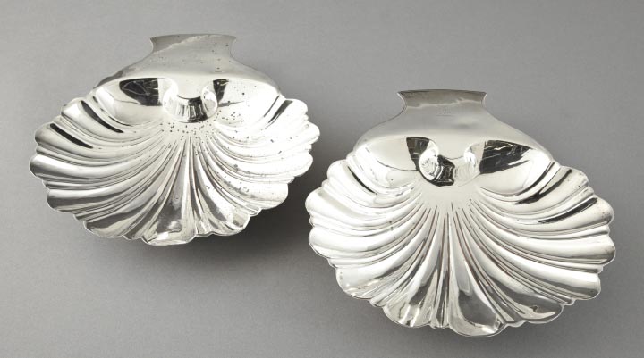 Appraisal: Stylish Pair of Electroplate Serving Bowls second quarter th century