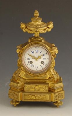 Appraisal: A th century French ormolu mantel clock with an eight