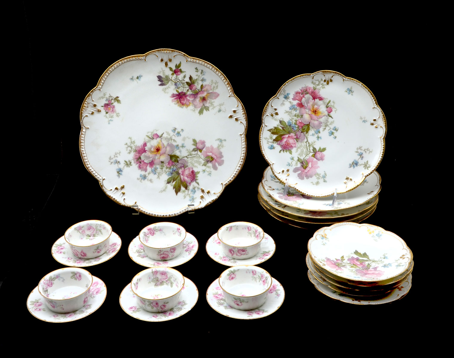 Appraisal: LIMOGES CHINA Approx pieces of Limoges China to include dinner