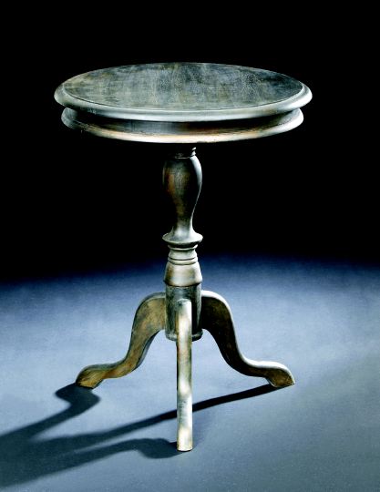 Appraisal: English Provincial Polychromed Tripod Table in the George III taste