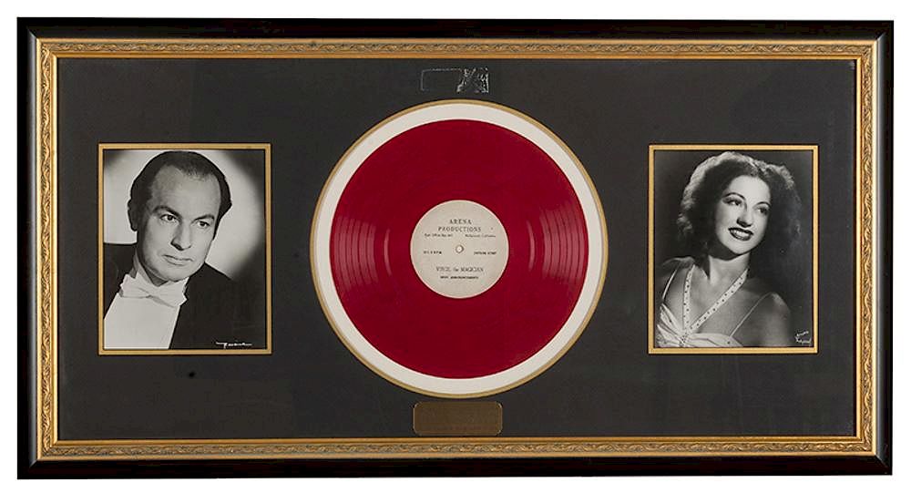 Appraisal: Virgil The Magician Spot Announcements Framed Record Displays Virgil Virgil