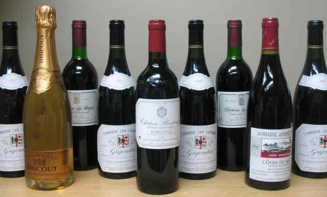 Appraisal: FORTY-FIVE BOTTLES OF VINTAGE FRENCH RED WINE Chateau Roustaing Reserve