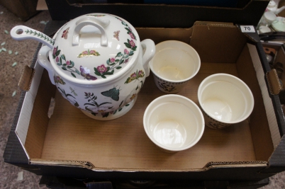 Appraisal: Portmeiron botanic garden soup tureen and similar vases