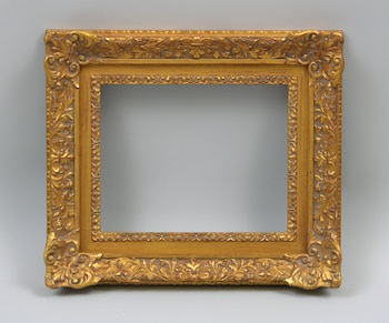 Appraisal: An Ornamental Warm Gilt Picture Frame A wide ornamental picture