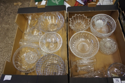 Appraisal: A collection of good quality glassware including cutglass bowls vases