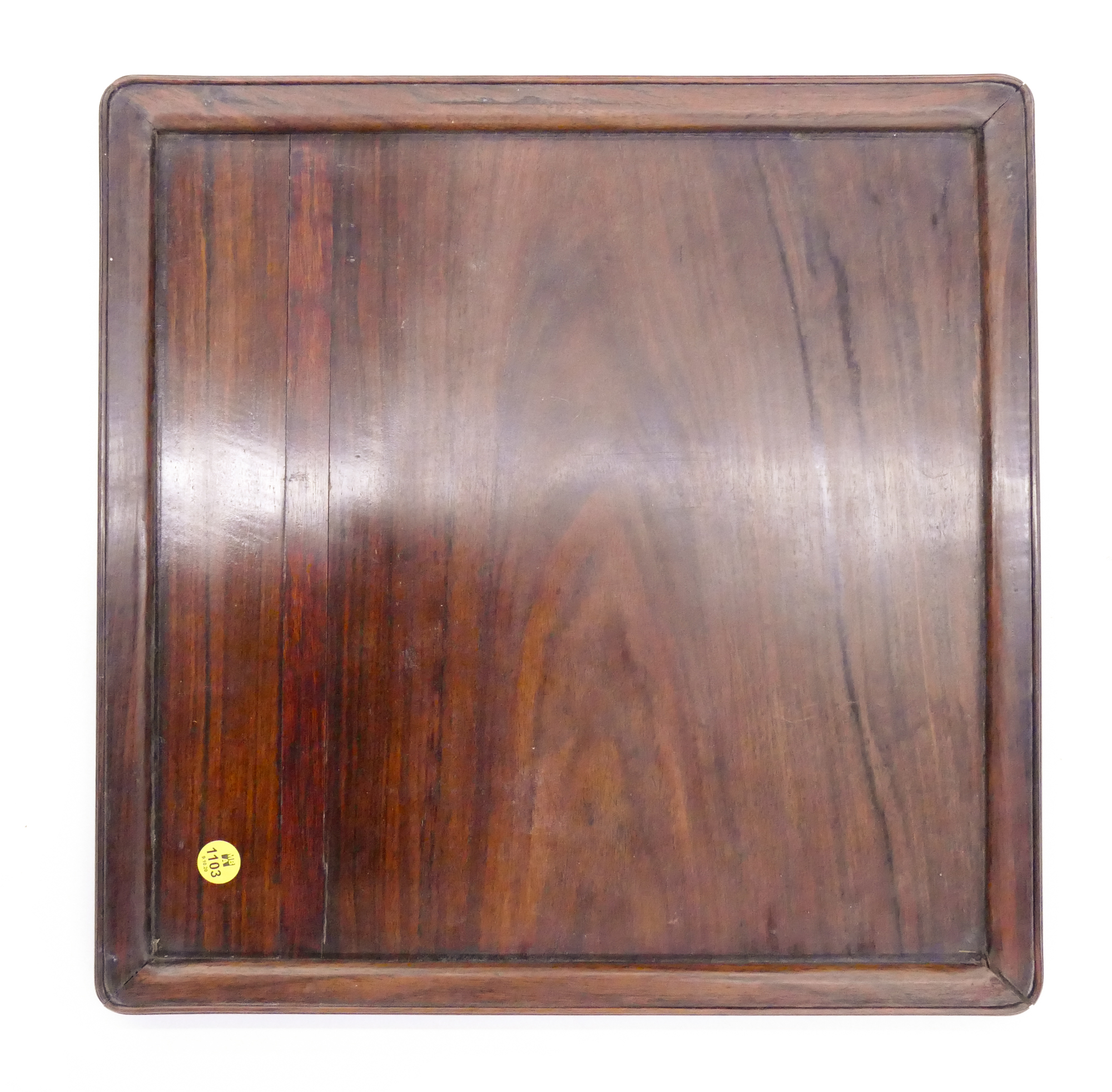 Appraisal: Chinese Qing Rosewood Square Tray- x ''