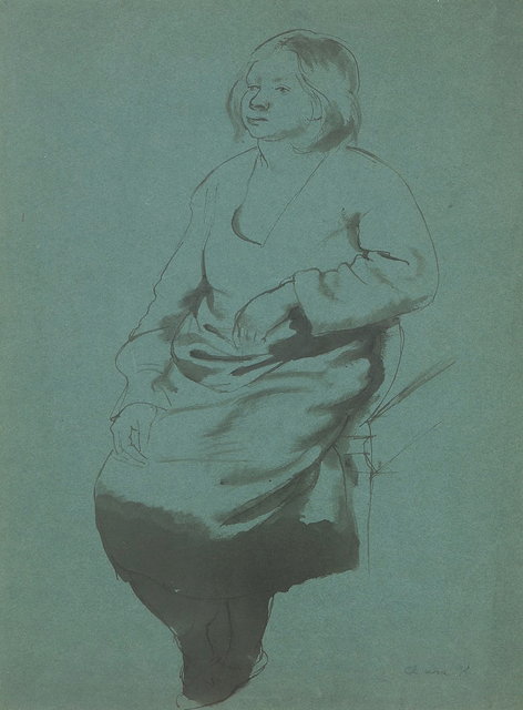 Appraisal: Clara Klinghoffer Austrian - Seated womanpen and wash cm x