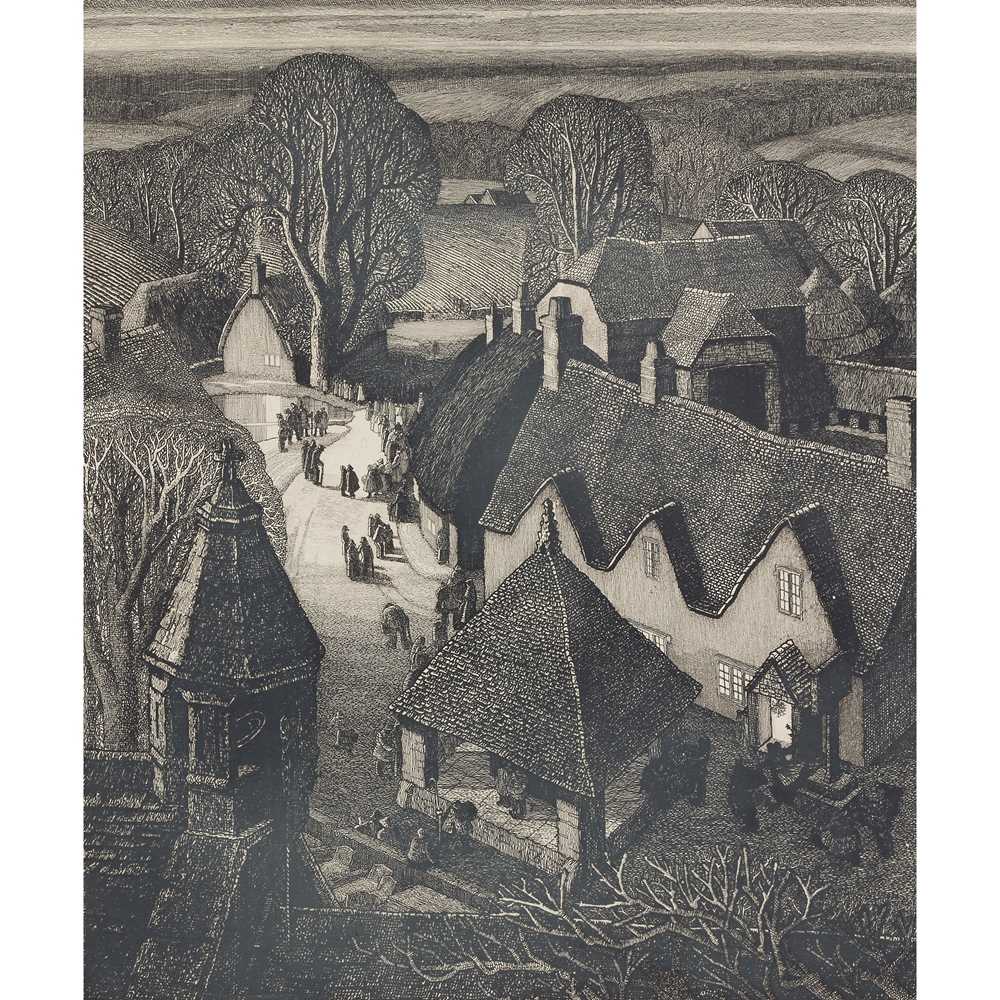 Appraisal: ROBIN TANNER BRITISH - CHRISTMAS Etching numbered in pencil from