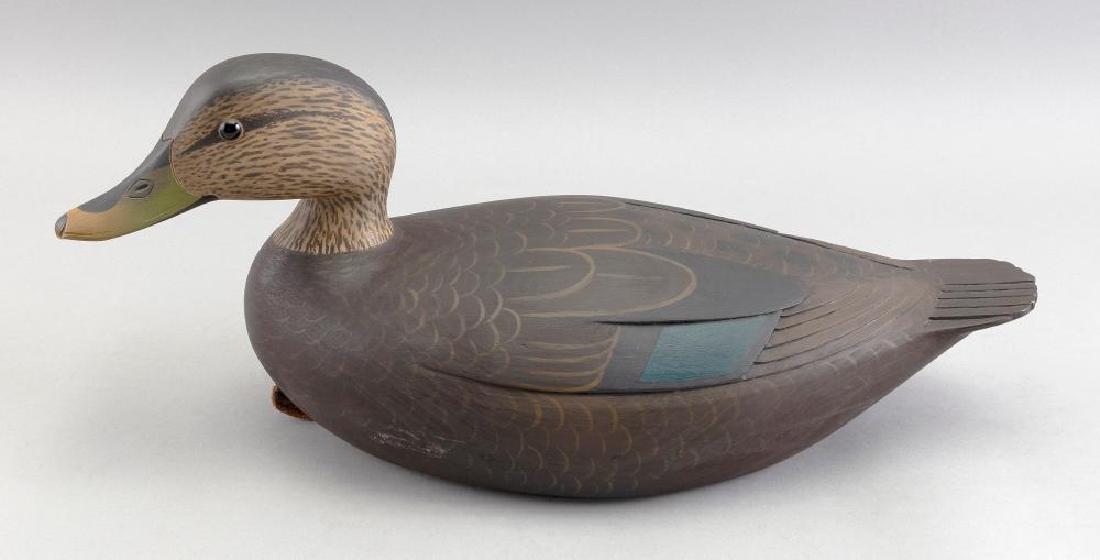 Appraisal: MARTY COLLINS CHARLES HART-STYLE BLACK DUCK DECOY WAREHAM MASSACHUSETTS TH