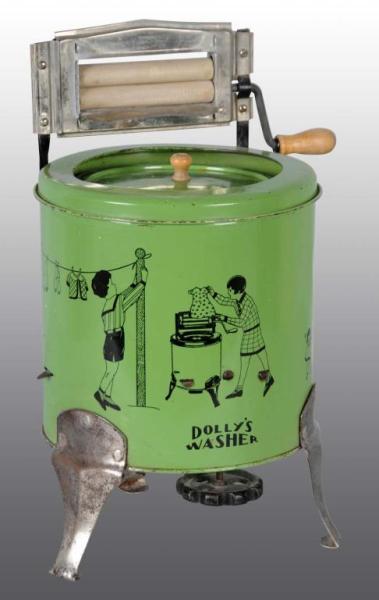 Appraisal: Tin Dolly's Washer Toy Washing Machine Description Nice lithography Working