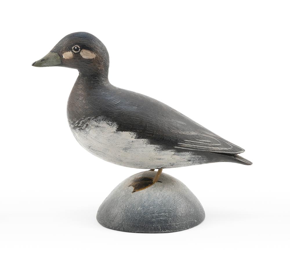 Appraisal: A ELMER CROWELL OVERSIZE MINIATURE SURF SCOTER HEN EAST HARWICH