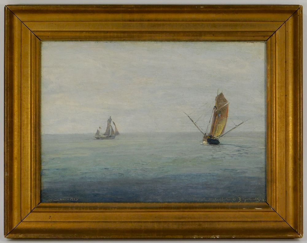 Appraisal: Christian B Olsen O C Seascape Painting Christian Benjamin Olsen