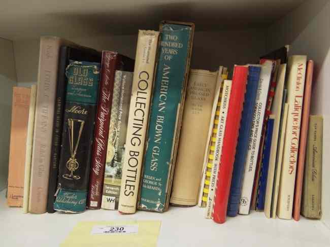 Appraisal: Lot misc antique reference books mostly referencing glass including ''Old