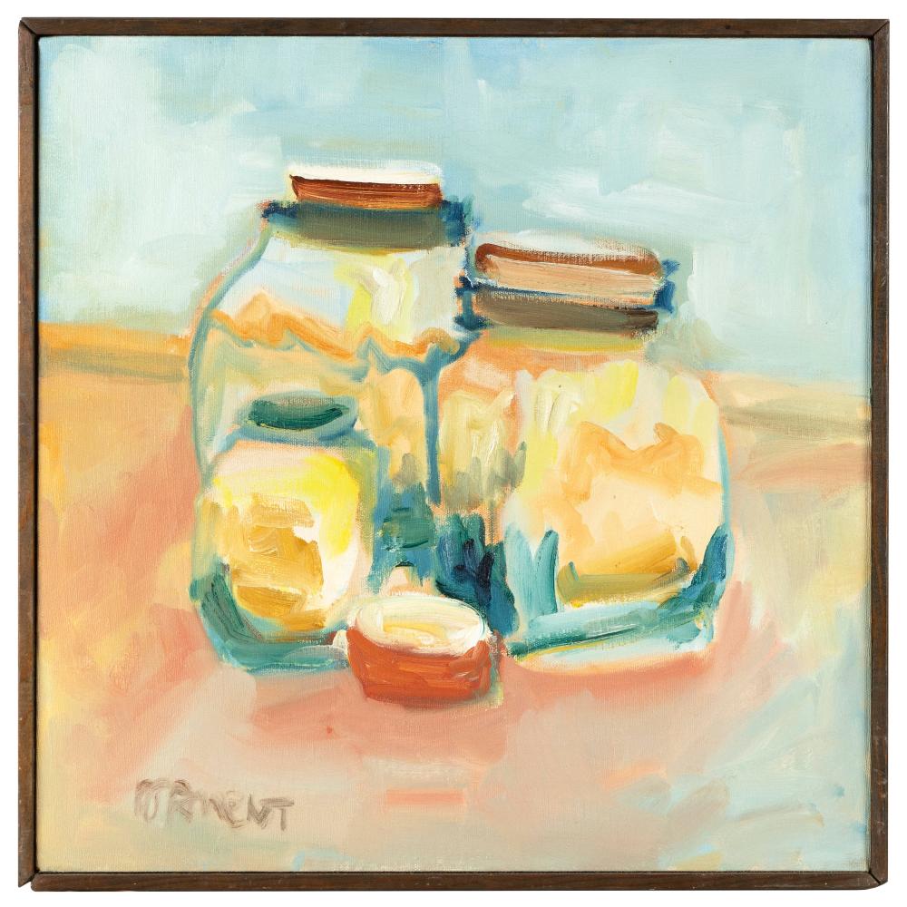 Appraisal: DAVID S AMENT MASSACHUSETTS CONTEMPORARY STILL LIFE OF CANNING JARS