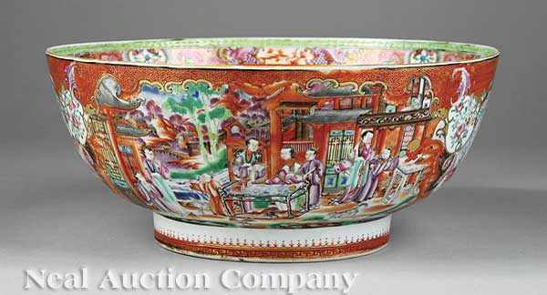 Appraisal: A Chinese Export Porcelain Punchbowl early th c the exterior