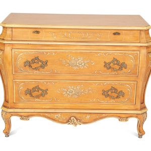 Appraisal: A Venetian Style Painted Bombe Commode by Karges th Century