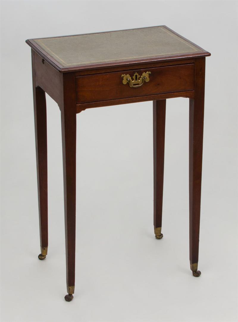 Appraisal: GEORGE III MAHOGANY SMALL WRITING TABLE x x in Estimate