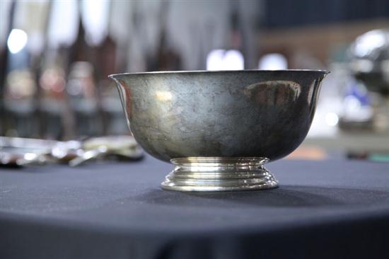 Appraisal: STERLING SILVER BOWL Footed bowl with slightly flared rim Impressed