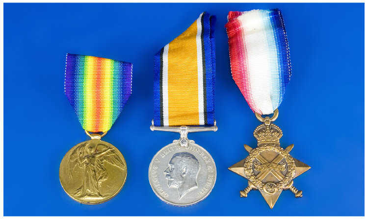 Appraisal: Military WW Military Group Of Three Medals To Pte T