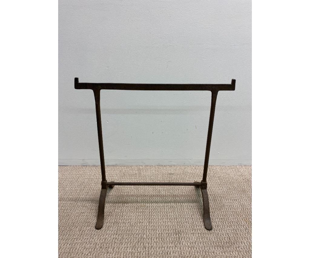 Appraisal: Wrought iron fireplace cookware holder probably late th c h