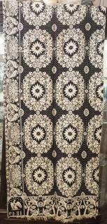 Appraisal: Jacquard Loom Coverlet x Black and White