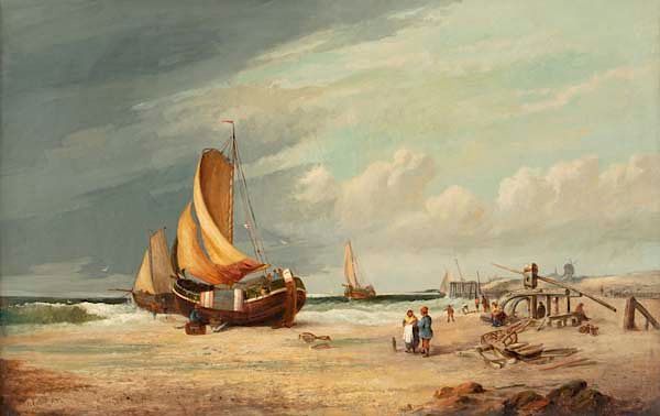 Appraisal: H E Cook th century Fishing boats H E Cook