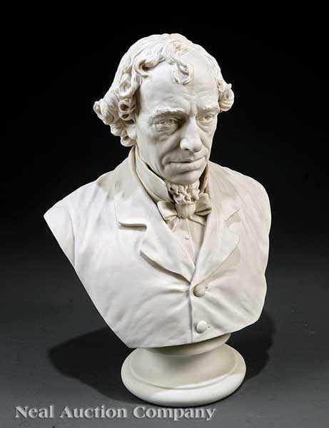 Appraisal: A Parian Portrait Bust of Benjamin Disraeli - uninscribed height