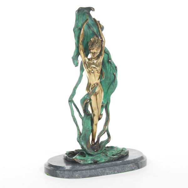 Appraisal: After Louis Icart French - x sculpture Nymph Bronze sculpture